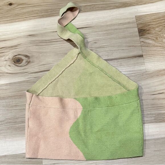 Pacsun LA Hearts Tan Green Retro Halter Top Women’s Small - Picture 4 of 5